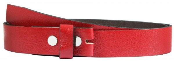 Leonardo Verrelli Echtleder Gürtel für Wechselschnallen, rot, 85 cm - 125 cm