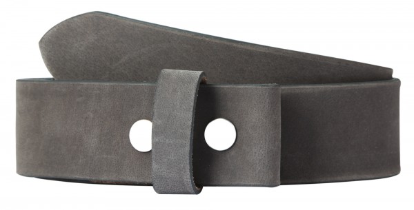 Leonardo Verrelli Echtleder Gürtel für Wechselschnallen, anthrazit, 80 cm - 115 cm
