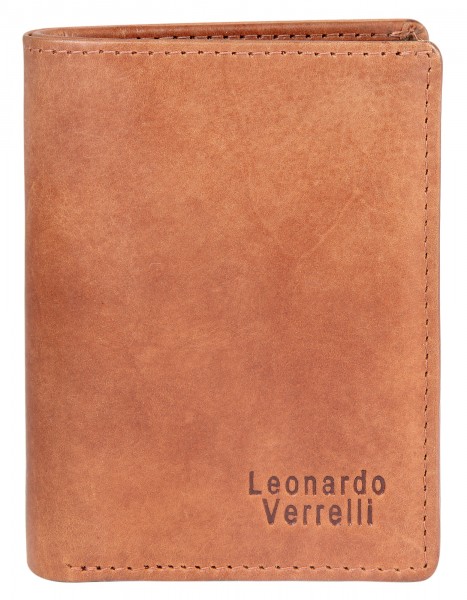 Leonardo Verrelli Kreditkartenetui mit Hardcase, Echtleder, RFID-Schutz