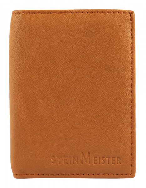 Steinmeister Mini-Geldbörse aus Echtleder, Hochformat