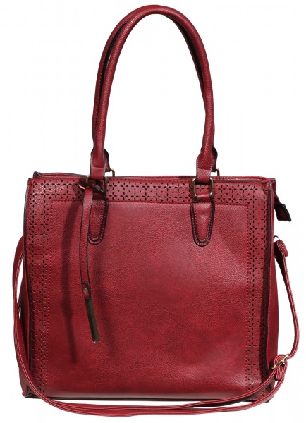 Damen Handtasche aus Lederimitat, Maße: 34x30x12cm