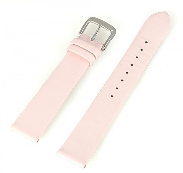 Echtleder-Uhrenarmband, rosa, 18 mm