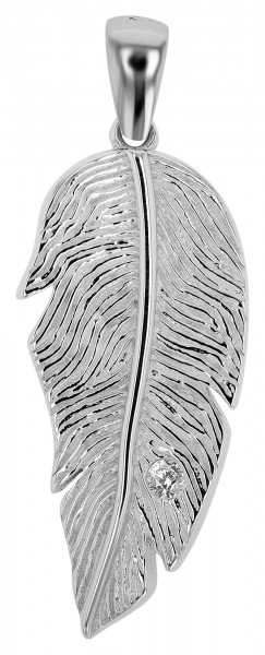 925/- Echt Silber Anhänger "Quill Serenity", rhodiniert