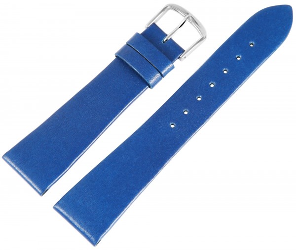 Echtleder-Uhrenarmband, blau, 18 mm / 20 mm