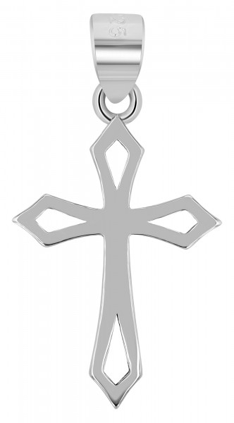 925/rh Echt Silber Anhänger "Tyra", Kreuz