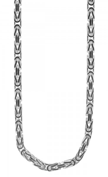 925/- Echt Silber Königskette "Ludin", 4 mm, rhodiniert