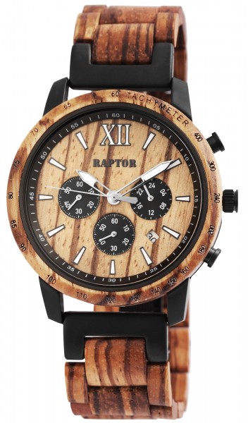 Raptor Limitied Herrenchronograph "Extended" aus Holz