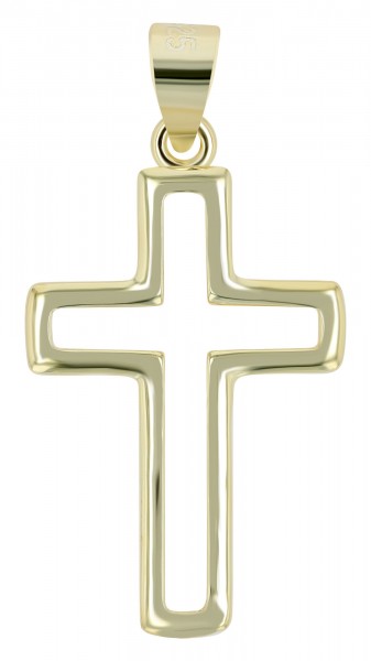 925er Sterlingsilber Kreuzanhänger "Umi", rhodiniert oder vergoldet