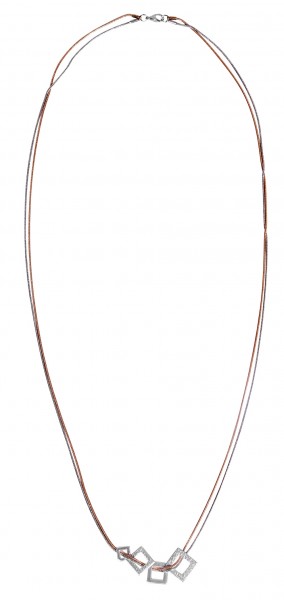 Metall Damen Schlangenkette, Länge: 80 cm / Stärke: 3 mm