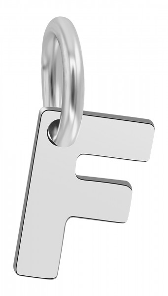 925/- Echt Silber Anhänger "Feinsil" (ohne Kette), rhodiniert, Buchstabenanhänger