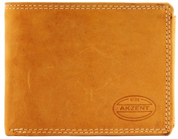 Akzent Herren Geldbörse aus Echtleder, Format 12 x 10 cm.