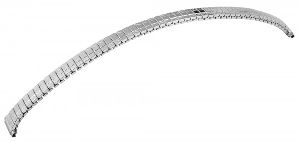 Edelstahl-Zugarmband, silberfarben, flexibler Anstoß, 10 mm