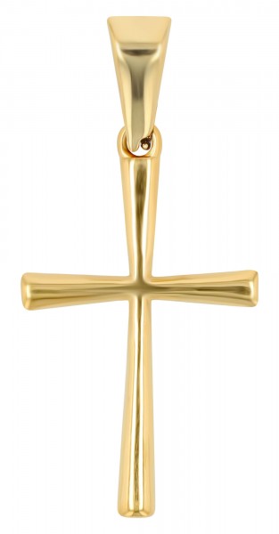 Kettenanhänger Kreuz "Mavi" Edelstahl, silberfarbig oder goldfarbig
