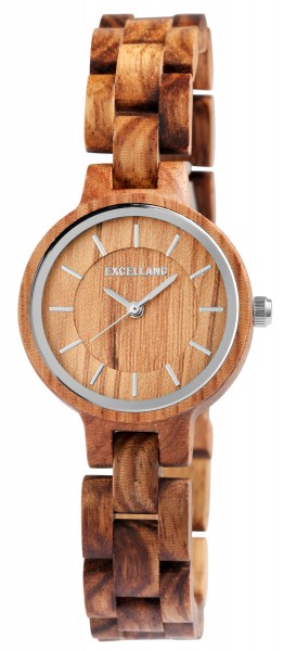 Excellanc Damen Armbanduhr aus Holz