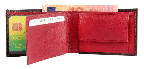Excellanc Mini-Geldbörse aus Echtleder