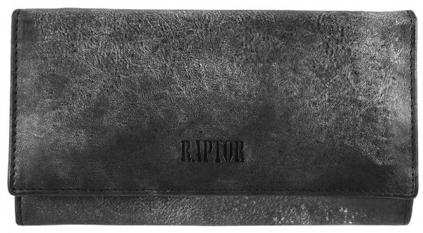 Raptor Damen Geldbörse aus Echtleder. Format 19 x 10 cm.
