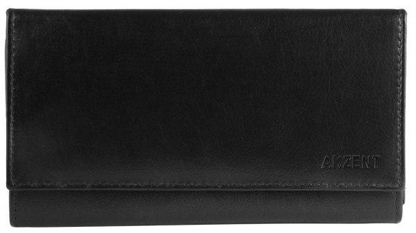 Akzent Damen Geldbörse aus Echtleder. Format 17 x 9 cm.