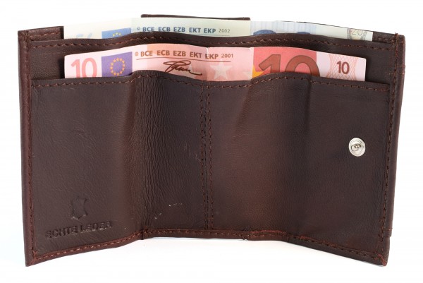 Excellanc Mini-Geldbörse aus Echtleder