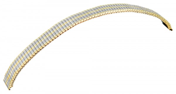 Metall-Zugarmband, silber- und goldfarben, 12 mm