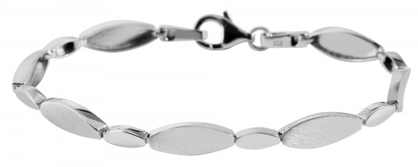 925/- Echt Silber Armband "Jimena", matt/poliert, 925/rhodiniert