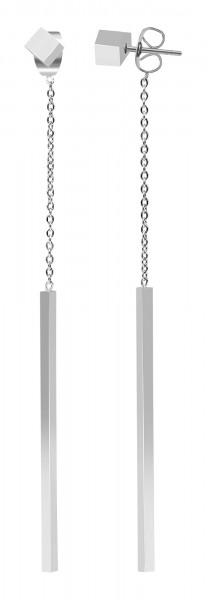 Akzent Edelstahl Ohrring, Länge: 8 cm / Breite: 0,3 cm / Stärke: 0,3 cm