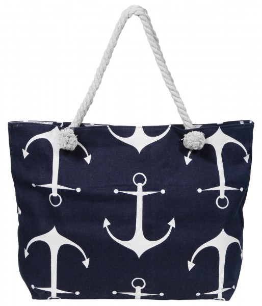 Strandtasche aus Textil, maritim