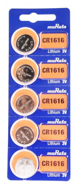 Murata Lithium Zellen im 5er Blister, CR1216 - CR2450