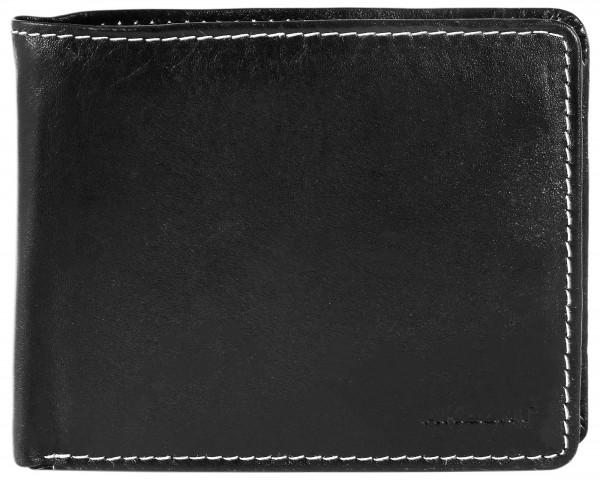 Akzent Herren Geldbörse aus Echtleder. Format 12 x 9 cm.