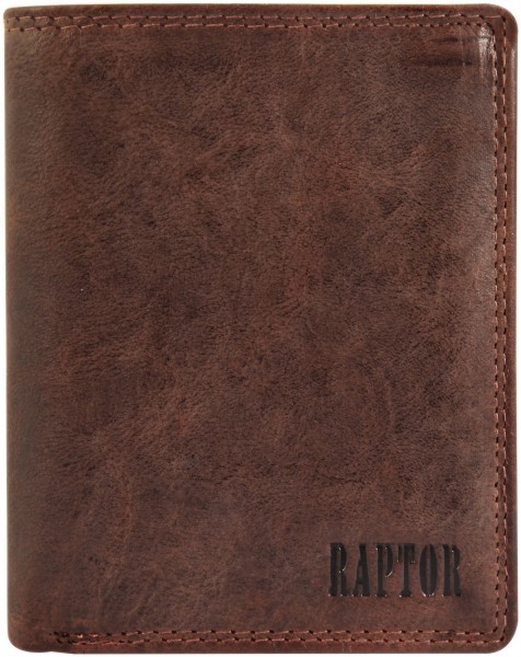 Raptor Herren Geldbörse aus Echtleder. Format 10 x 12 cm.