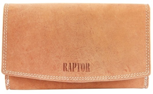 Raptor Damen Geldbörse aus Echtleder. Format 17 x 10 cm.