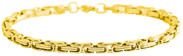 Edelstahl Panzerkettenarmband, goldfarben