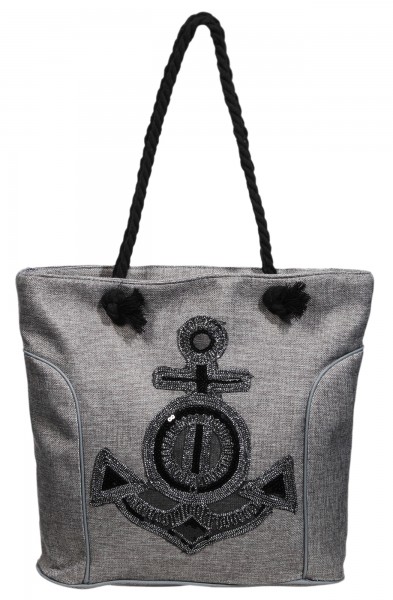 Damen Handtasche aus Textil, Ankermotiv